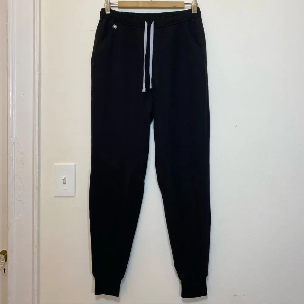 FIGS Men’s Tansen Jogger Drawstring Waist Scrub Pants Black Sz Small